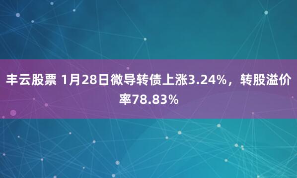 丰云股票 1月28日微导转债上涨3.24%，转股溢价率78.83%